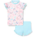 Playshoes Unisex Kinder zweiteilig Schwimmshirt Badeshorts Badebekleidung Uv-schutz Bade-set Schmetterlinge 86-92