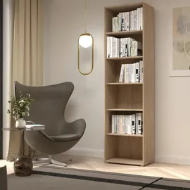 Forte Tempra Bücherregal 54 x 34,8 x 197,5 cm Beige