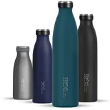 720°DGREE Edelstahl Trinkflasche “milkyBottle” - 1L - BPA-Frei, Auslaufsicher, Kohlensäure geeignet - Thermosflasche für Sprudel, Sport, Uni, Schule, Fitness, Outdoor, Camping