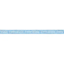 Banner blau & silber Happy Birthday