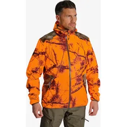 Jagd-Regenjacke 500 Treemetic geräuscharm light orange 3XL