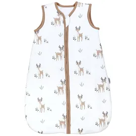 TupTam Baby Schlafsack 2.5 TOG – Warmer Winter Schlafsack Baby, OEKO-TEX, Ärmellos, Wattiert" Gr. 104, beige Rehe, Größe: 104-110 - 104-110