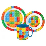 Bricks Lego-Muster-Geschirrset, Mikro-Kunststoff-Set