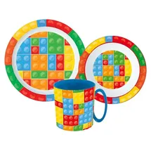 Bricks Lego-Muster-Geschirrset, Mikro-Kunststoff-Set