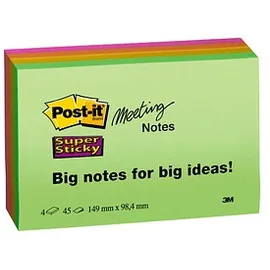 Post-it Super Sticky Meeting Notes 6445-4SS 4