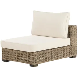 Beliani Varallo Loungeset 4-Sitzer grau/cremeweiß