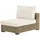 Beliani Varallo Loungeset 4-Sitzer grau/cremeweiß