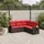 vidaXL Gartensofa-Set mit Kissen, braun, Polyrattan