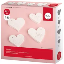 Rayher BP Raysin Deko-Anhänger "Love", 4 Motive, Raysin für 20 Anhänger, 34484000