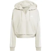 adidas Essentials 3-Streifen French Terry Quarter-Zip Hoodie Wonder Alumina / White XS