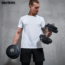 Gorilla Sports Hantelset Kurzhanteln 70,00 kg Chrom, Kunststoff
