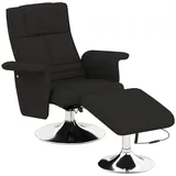 Homcom Massagesessel mit Fußhocker elektrisch 95 x 88 x 78 cm Schwarz