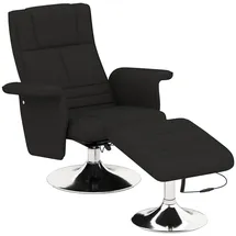 Homcom Massagesessel mit Fußhocker elektrisch 95 x 88 x 78 cm Schwarz