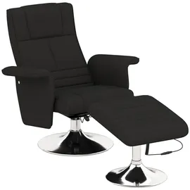 Homcom Massagesessel mit Fußhocker elektrisch 95 x 88 x 78 cm Schwarz