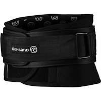 Rehband X-RX Rückenbandage mit abnehmbarem Gewichthebergürtel, 7mm Neopren-Bandage für schweres Krafttraining, stabilisiert Lendenwirbelsäule unteren Rücken, Farbe:Schwarz, Größe:XXXL