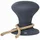 philippi Hamburger Hocker Aluminium 38 x 42 x 38 cm Grau