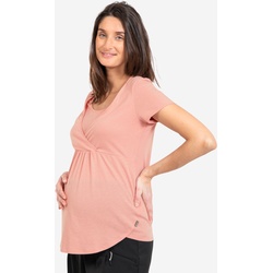 Wandershirt Umstandsshirt kurzarm Damen, rosa, 3XL