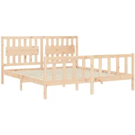 vidaXL Massivholzbett 180 x 200 cm Braun