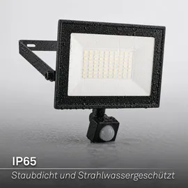 Briloner LED Strahler außen mit Bewegungsmelder Kunststoff/Metall 17,5x21x4 cm 50W 4500lm Schwarz