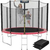 Kinetic Sports Salto Plus 244 cm  inkl. Sicherheitsnetz, Regenplane und Leiter Pink