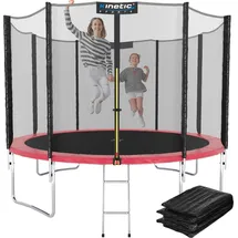 Kinetic Sports Salto Plus 244 cm  inkl. Sicherheitsnetz, Regenplane und Leiter Pink
