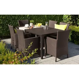 ALLIBERT Iowa Gartensessel 110 x 110 x 110 cm braun/taupe