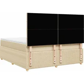 vidaXL Boxspringbett 180 x 200 cm Creme