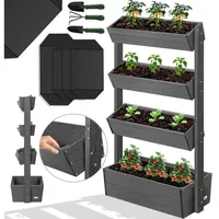 Kesser Hochbeet mit Etagen 60 x 30 cm Grau