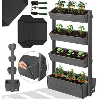 Kesser Hochbeet mit Etagen 60 x 30 cm Grau