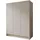 WFL GROUP Drehtürenschrank Mono 150 x 200 x 51 cm Beige