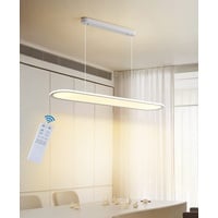 72W Dimmbare LED Pendelleuchte Esstischlampe Esstisch Weiß Hängelampe Moderne Hängeleuchte mit Fernbedienung LED Pendellampe Höhenverstellbar Kronleuchter Lampe für Wohnzimmer Büro Esszimmer Küche