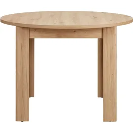 Homestyle4u Runder Esstisch 106 x 76 cm braun