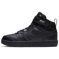 NIKE Court Borough Mid 2 Sneaker Kinder black/black-black 33