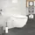 luxebath Wand-WC mit WC-Sitz Weiß Nano