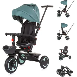 Chipolino Dreirad Quick Fold 2 in 1 faltbar, Sitz umkehrbar, PU-Räder, bis 25 kg grün