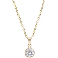 FIRETTI Kette mit Anhänger »Schmuck Geschenk Gold 375 Halsschmuck Halskette Goldkette Ankerkette«, mit Zirkonia (synth.),
