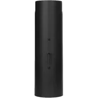 Jeremias Ofenrohr Längenelement 500mm+Drosselklappe schwarz | Ø160mm