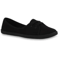 VAN HILL Damen Sportliche Ballerinas in Schwarz Schwarz