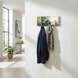 Haku-Möbel Wandgarderobe Motiv Bronze