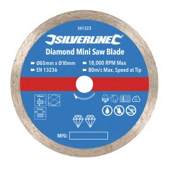 Mini Diamant Trennscheibe 85 mm mit 10 mm Bohrung