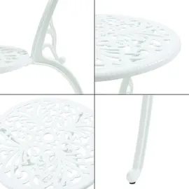 casa.pro Bistro-Set 3-tlg. Weiß