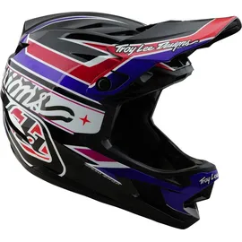 Troy Lee Designs D4 Polyacrylite MIPS Helm, Linear, black, XL | 60-61cm