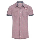 Lonsdale Kurzarmhemd kariert Blau/Rot/Weiß S