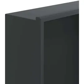 vidaXL Duschnische Mattschwarz 32x62x9 cm Edelstahl