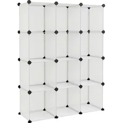 vidaXL Regalsystem mit 12 Würfeln Transparent PP