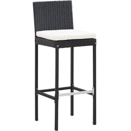 vidaXL Polyrattan Garten-Bar-Set 5-tlg. schwarz