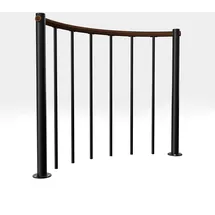 Minka Brüstungsgeländer 160 cm Holz/Stahl Schwarz