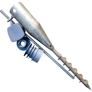 LoggyLand Bodenhülse für Wäschespinne Ø25-55mm Bodendübel Sonnenschirm-ständer Erdspieß Strand Eindrehhülse Erdanker Einschraubhülse Schirmhülse