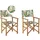 Beliani Gartenstühle 2er Set Gartenstuhl 50 x 50 x 91 cm hellbraun/grau/hellrosa