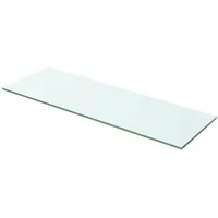 Gecheer Regalboden Glas Transparent 60 cm x 15 cm Glasregal Wandregal für Badezimmer Glasablage Glasregalboden Badablage